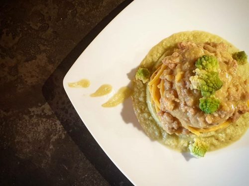 Spaghetti broccoli e salsiccia