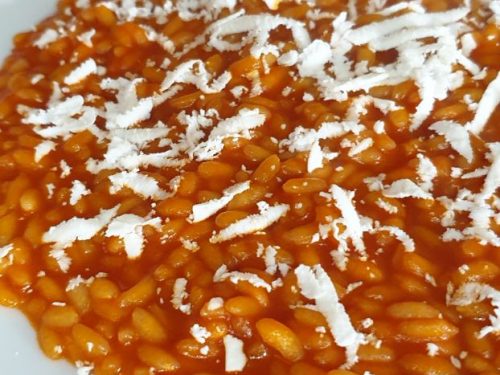 Risotto all’arrabbiata con ricotta salata
