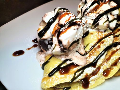 Crepes alla nutella con gelato