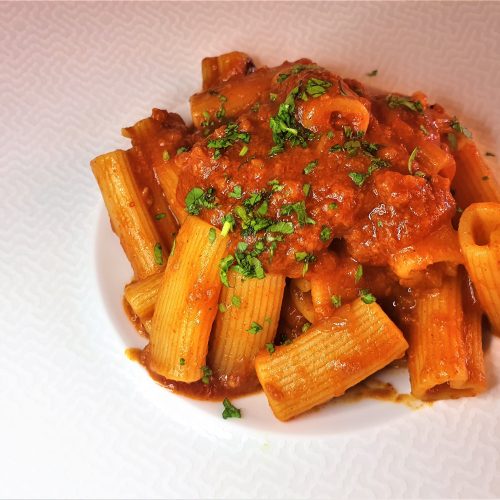 Pasta con nduja e pomodoro