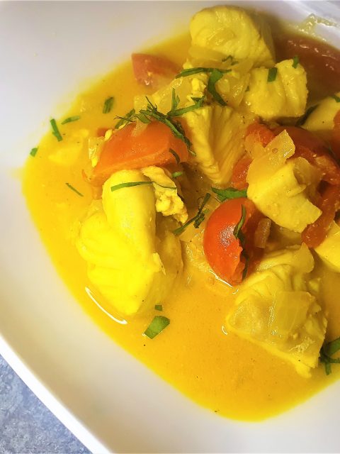 Persico al curry con yogurt