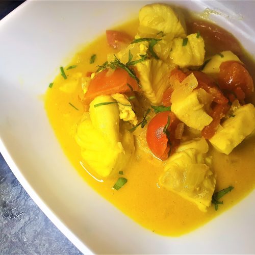 Persico al curry con yogurt