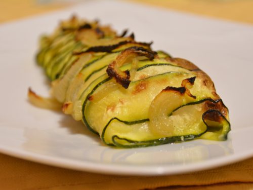 Filetti di merluzzo in crosta di zucchine